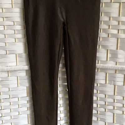 Women's leggings by SPANX Sz Small Brown faux leather look