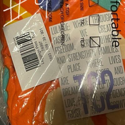 LuLaRoe TC2 Leggings Orange W/ Shapes #9