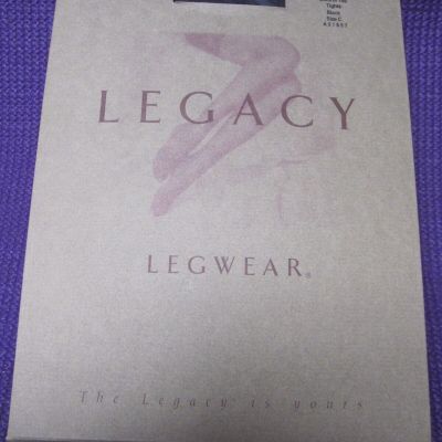 LEGACY LEGWEAR MICROFIBER CONTROL TOP TIGHTS, BLACK, SIZE