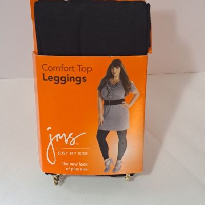 Just My Size 4X Comfort Top Black Tights