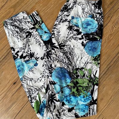 OS Blue Rose Leggings