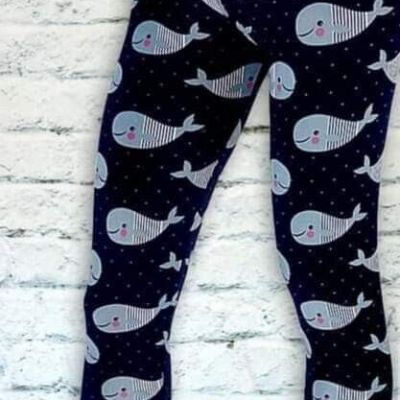 Womens Capris Whale Print Plus Size 14-22