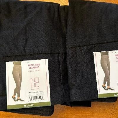 Lot of 3 No Boundaries Junior’s Ankle Sueded Leggings High Rise Black Size XL