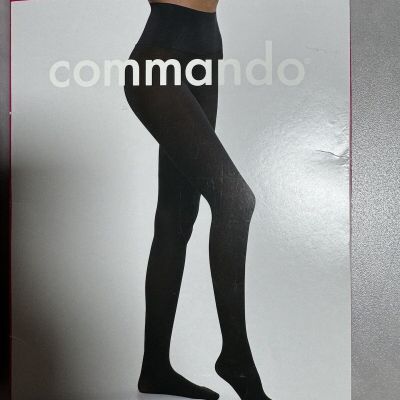 Commando Women's Semi Opaque Control Tights, Black, Small, New