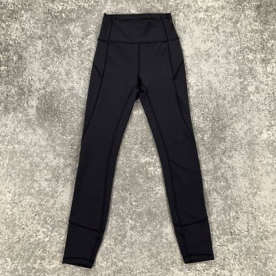 Lululemon Leggings Womens 2 Black In Movement 7/8 Tight 25