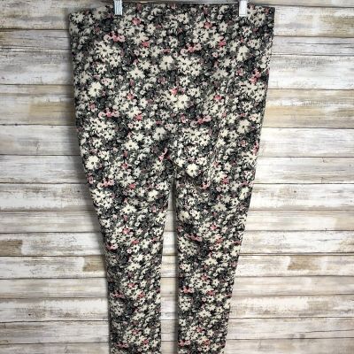 Bethany Mota Leggings Women’s Elastic Waist Floral Print Tight Fit Size X-LARGE