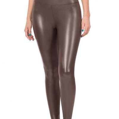 Zenana Luxe High Rise Faux Leather Leggings in Chocolate PP-15013M8