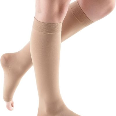 MEDIVEN PLUS PETITE CALF OPEN TOE 40-50 Compression Stockings Socks Pick Size