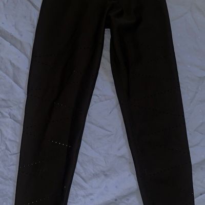 Ultracor -High Rise Leggings Women's Size Small S Black Laser Cut EUC $180 7/8