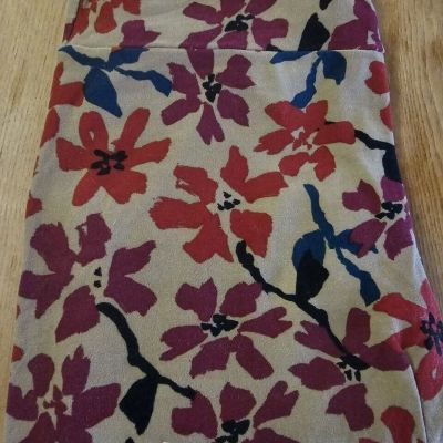 LulaRoe Leggings Floral Colorful Pants Soft Comfy Bottoms Womens Tall Curvy