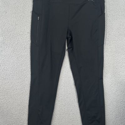 Eddie Bauer Leggings Womens Small Workout Gym Stretch Lightweight Black Yoga