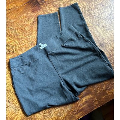 Seven7 pull on leggings - heather charcoal - jean style - sz XXL -2 back pockets