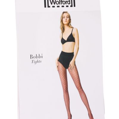 Wolford Bobbi Fishnet Black Tights L19528 Size Medium