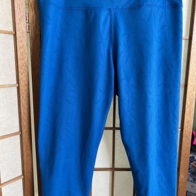 Zyia Active Cropped Capri Leggings Bright Blue Sz 8-10