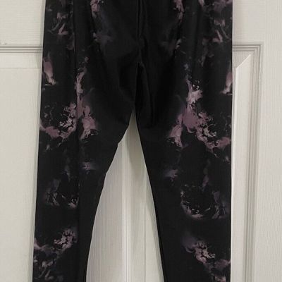 Guess Leggings Womens Medium Black/Purple Yoga Pants