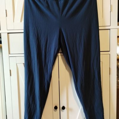 Terra & Sky Long Blue Leggings, size 1X 16w-18w