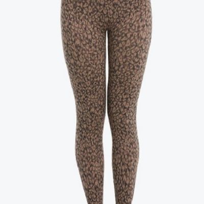 Spanx Look At Me Now Leggings Workout Stretch Mini Leopard Women's Size 2X