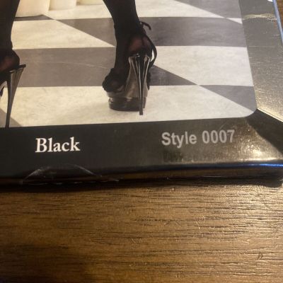 Sheer Thigh High Stockings with Back Seams Black O/S  Black