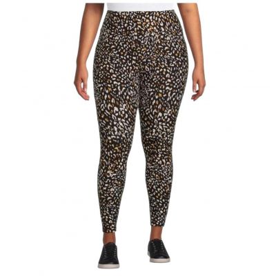 Women’s Terra & Sky Leopard Print Leggings Size 2X (20W-22W) NEW