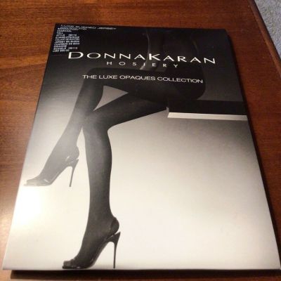 Donna Karan Luxe Charcoal Sueded Jersey Tights OB110 NWT