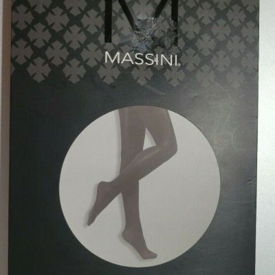 Womens Massini Brand Black High Rise Control Top Opaque Tights Size S/M