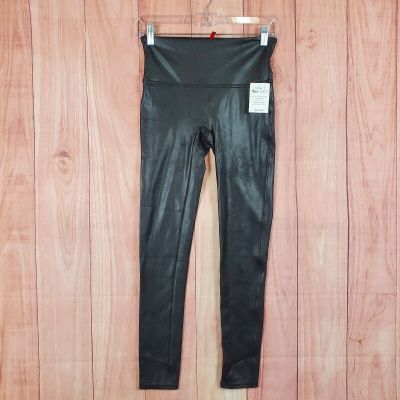 Spanx Faux Leather Leggings Womwns Sz Medium Stretch NEW NWT