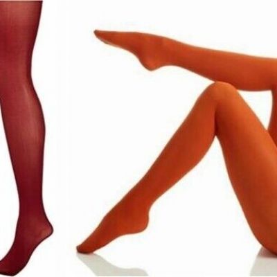 Hue Women's Non-Control Top Opaque Tights Sangria, Amber Spice	1, 2, 3