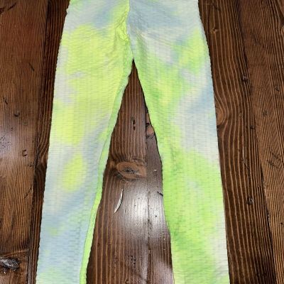 Unbranded Women’s Medium Leggings Workout Yoga Pants - Green/White