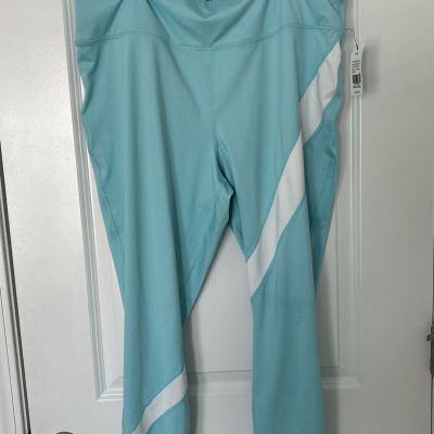 Crown Ivy Sz XXL Sport Leggings NWT Aqua White