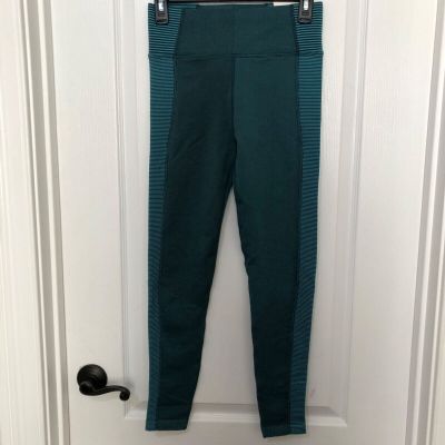 Aerie Women's Size Small Teal Green Seamless High Rise Fleece Lined Leggings NWT