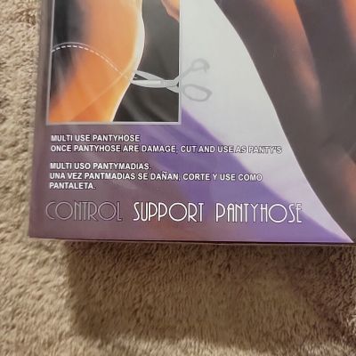 New 90's Korean Duesang Control Top Support Pantyhose Queen Size California Sun