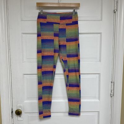 Lularoe Leggings One Size Multicolor Stripes Unicorn