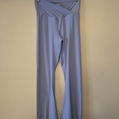 Sunzel Women's Blue Flare Leggings Size Medium EUC