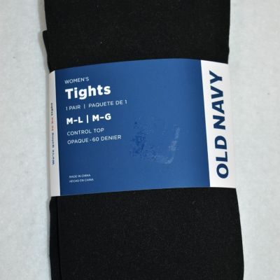 Old Navy Tights Size M-L Black Control Top Women's New