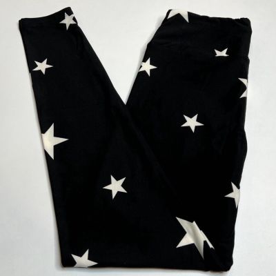 NEW LuLaRoe OS Leggings BLACK STAR Military Patriotic USA FLAG America Space Law