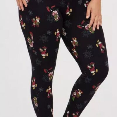 NWT TORRID Plus Size 0 Large DISNEY MICKEY & FRIENDS CHRISTMAS LEGGINGS