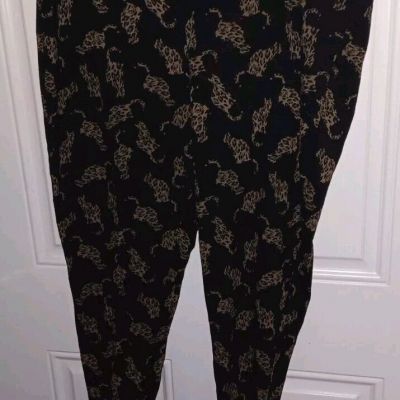 Torrid Cheetah ???? Print Leggings Womens Plus Size 3 Black & Brown Pull On Pants