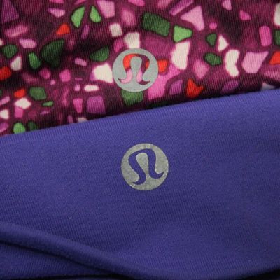 Lululemon Womens Geometric Print Cropped Activewear Leggings Purple Size 4 Lot 2