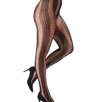 Epic Stripe Glamour Fishnet Tights