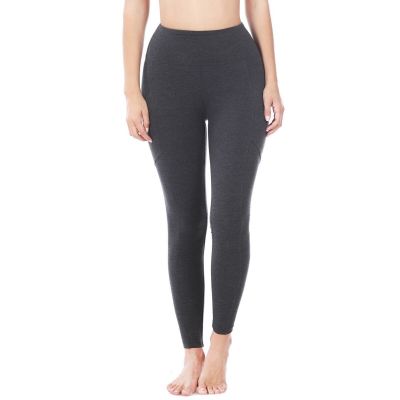 Zenana Better Cotton Wide waistband pocket leggings (Charcoal)-XLarge