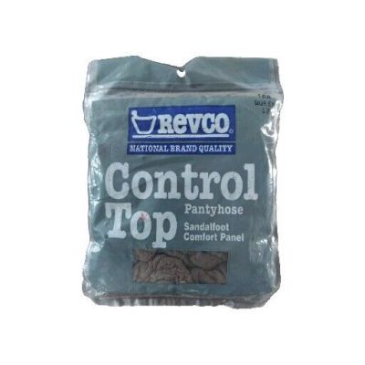 Vintage Revco Tan Queen Pantyhose Control Top Sandalfoot Comfort Panel NIP Hose