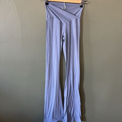 Offline by Aerie Womens Blue Wide Leg Leggings Size Small Hi-rise Long Inseam