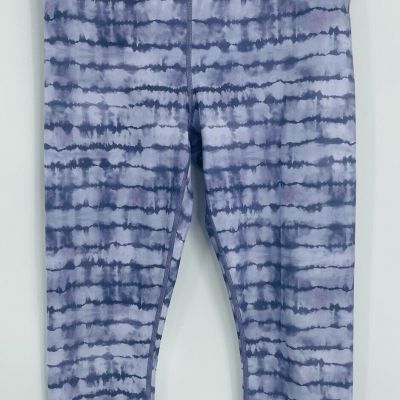 Athleta Women’s Medium Elation Printed Capri Leggings Tahiti Dusk Purple