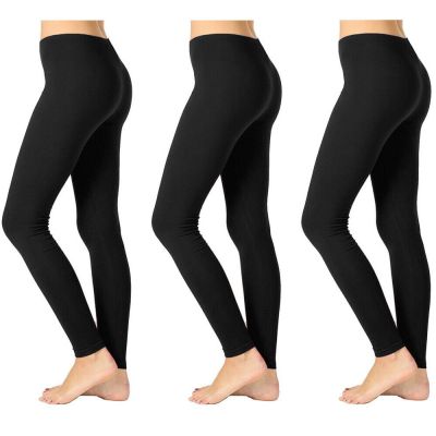 3Pack Women's Workout Ankle Leggings Buttery Soft Yoga Pants Black Stretch I