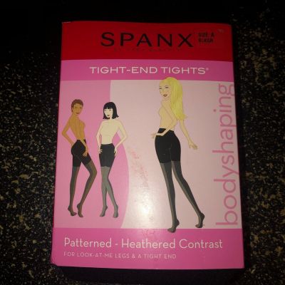 NWT Spanx Tight End Tights SZ A Body Shaping Patterned Heathered Contrast