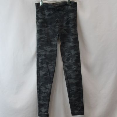 Spanx Women's Gray Camo Pattern Pull on Ankle Legging SZ M