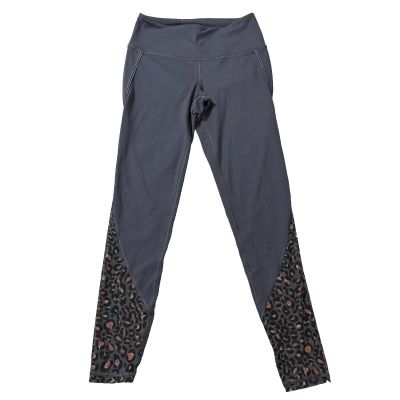 VICTORIA Sport Women Activewear SMALL Mid-Rise Grey Leopard Athletic Leggings