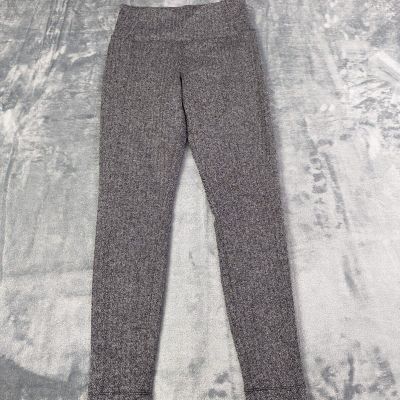 Athleta Delancey Herringbone Tight Size XS Stretch Gray Black Pull On EUC