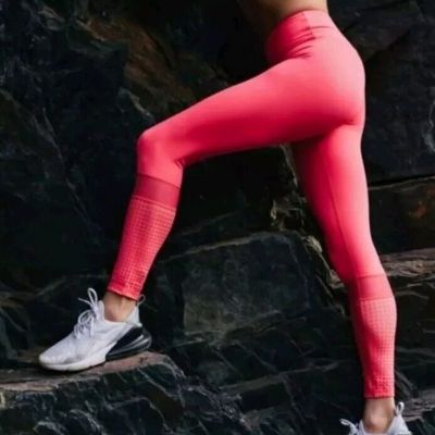 ZYIA Leggings 4 Active Sunset Block Chill Light Tight 7/8 Yoga Workout Pink Mesh