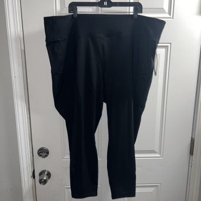 Torrid Active Crop Leggings Yoga Pants Nylon Womens 5x Workout Gym Black